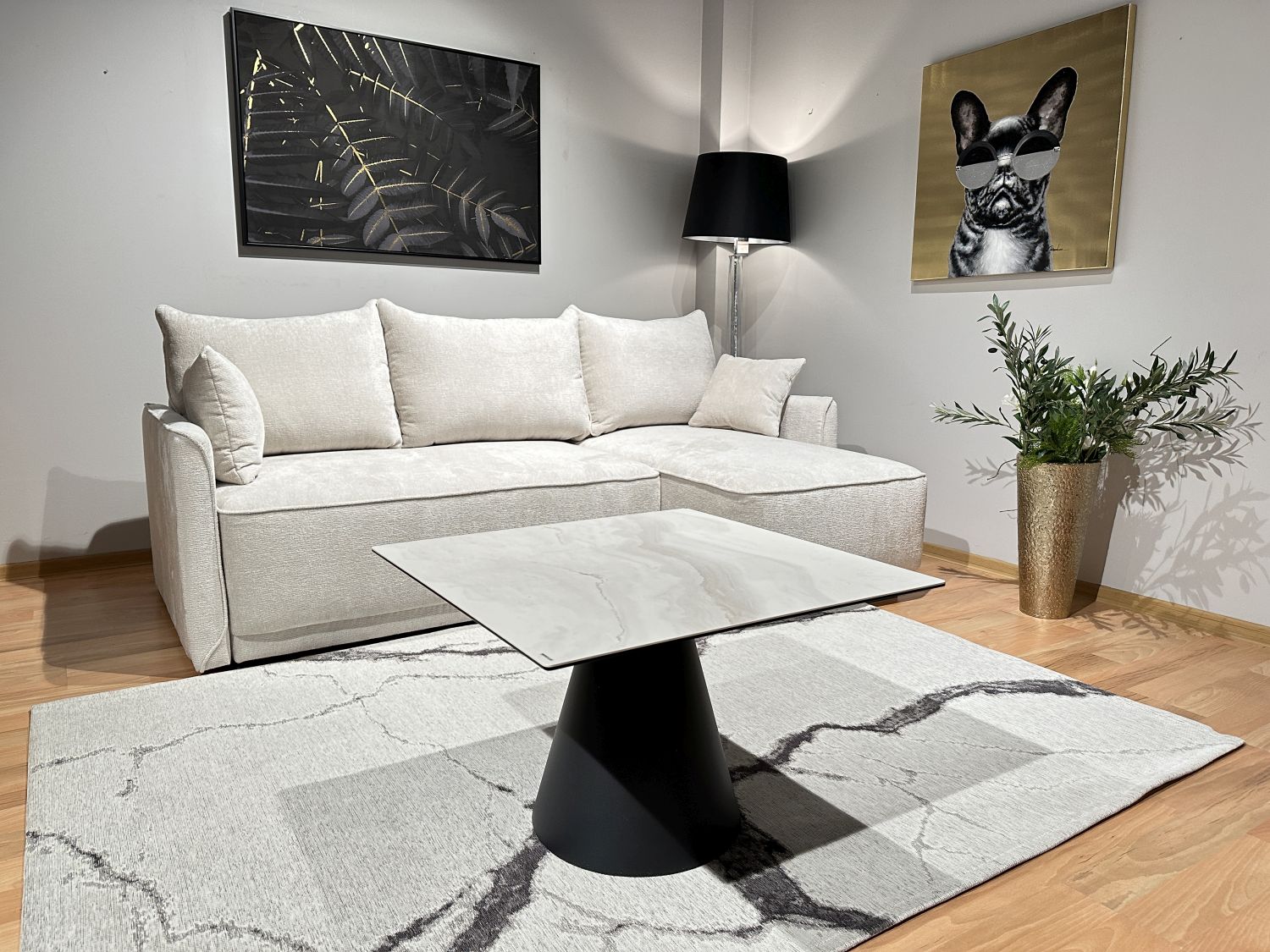 Stolik kawowy spiek kwarcowy Imperio 73x73cm 