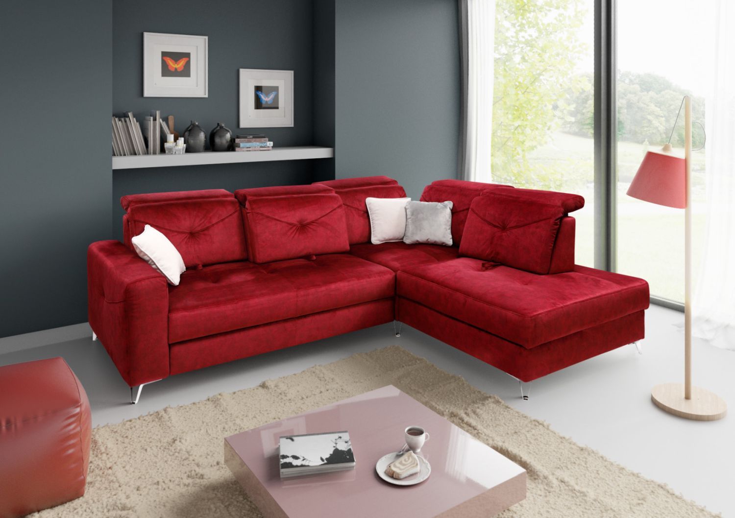 Narożnik z funkcją spania i przesuwanymi oparciami, Vocal Ideal Sofa