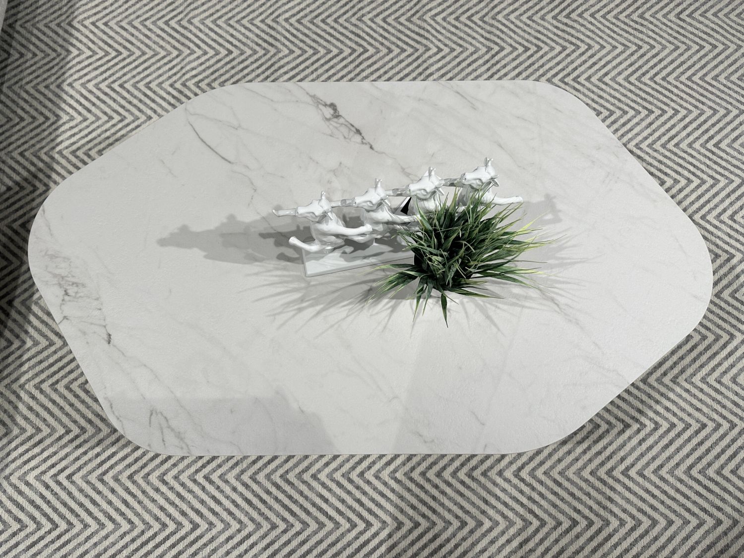 Stolik kawowy LUME spiek kwarcowy 123x70