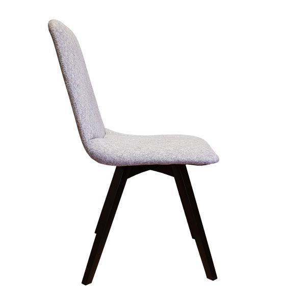 Olimp pionowe przeszycia nowoczesne krzesło tapicerowane na krzyżaku nogi buk czarny