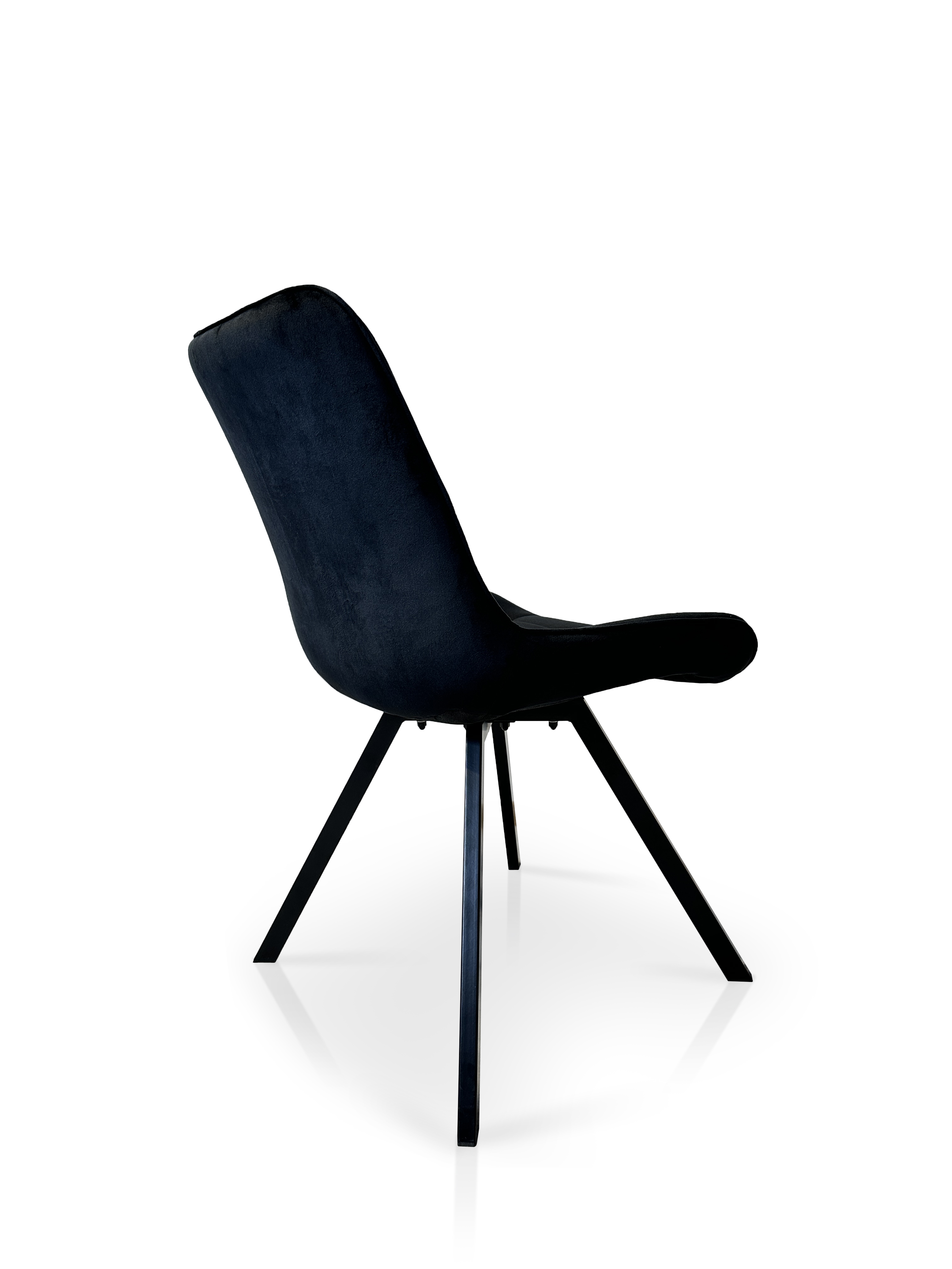 Krzesło Lapo 21137 obrotowe 360 st Kwadrat w skandynawskim stylu czarny velvet 66