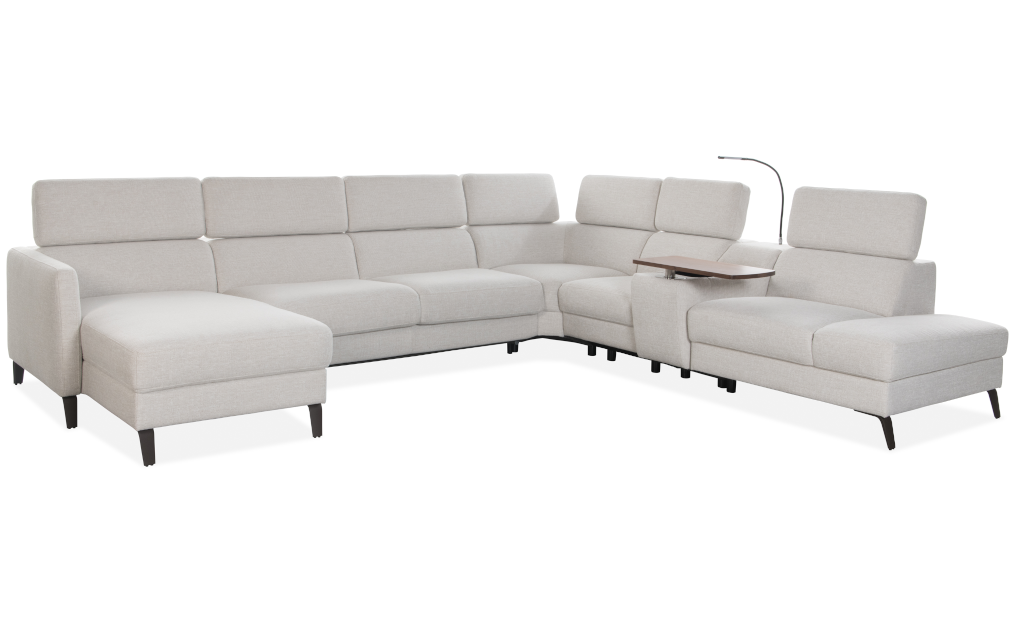 Narożnik Tulipano z funkcją spania pojemnikiem na pościel Sofa Tulipano ze stelażem włoskim z barkiem Vero