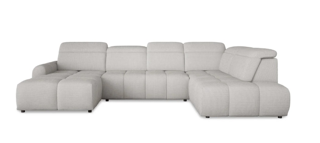 Narożnik Mateo XL z elektrycznie wysuwanym siedziskiem i regulowanymi zagłówkami Wersal  