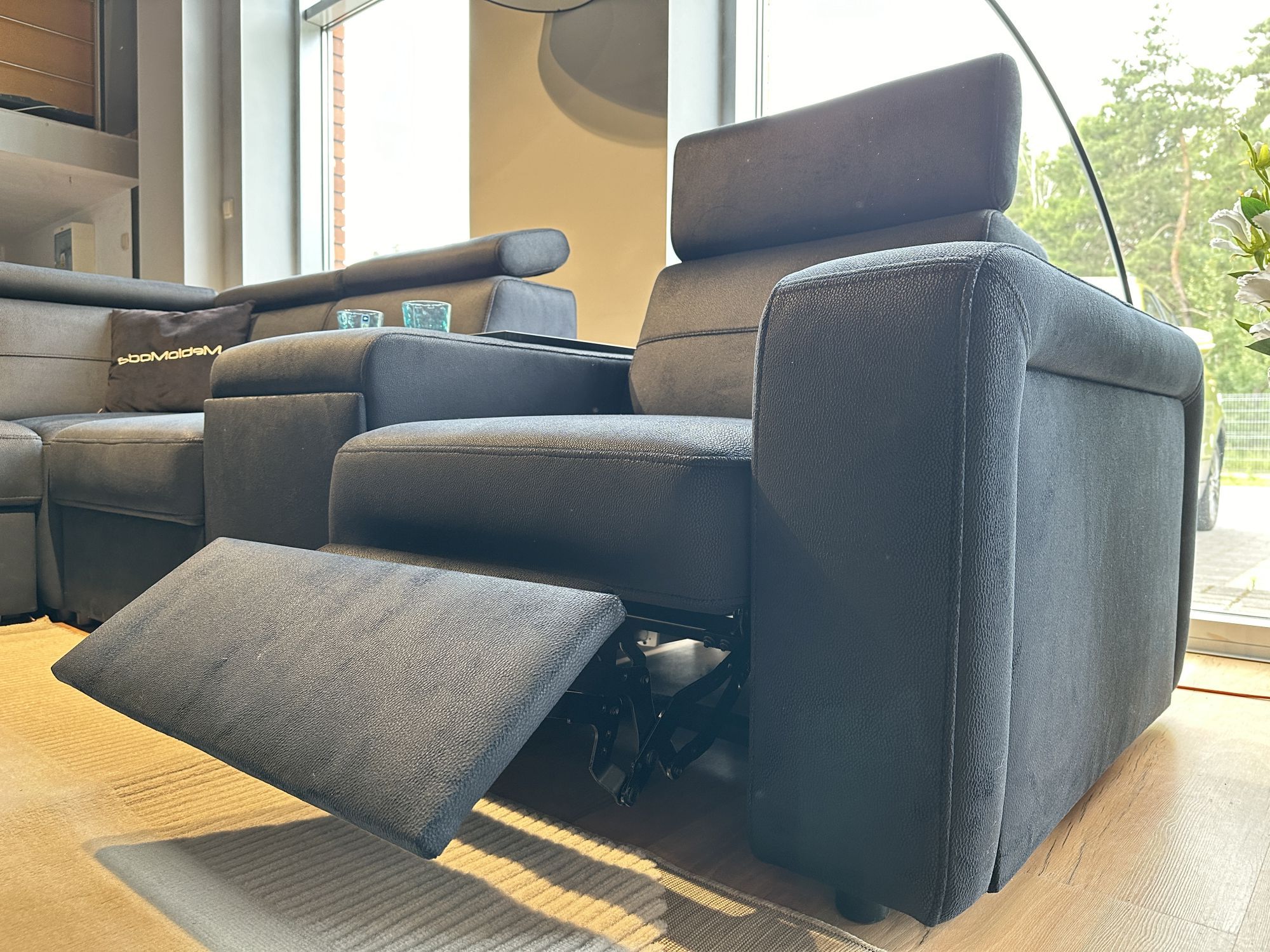 Narożnik rozkładany,  z barkiem Basic Ideal sofa
