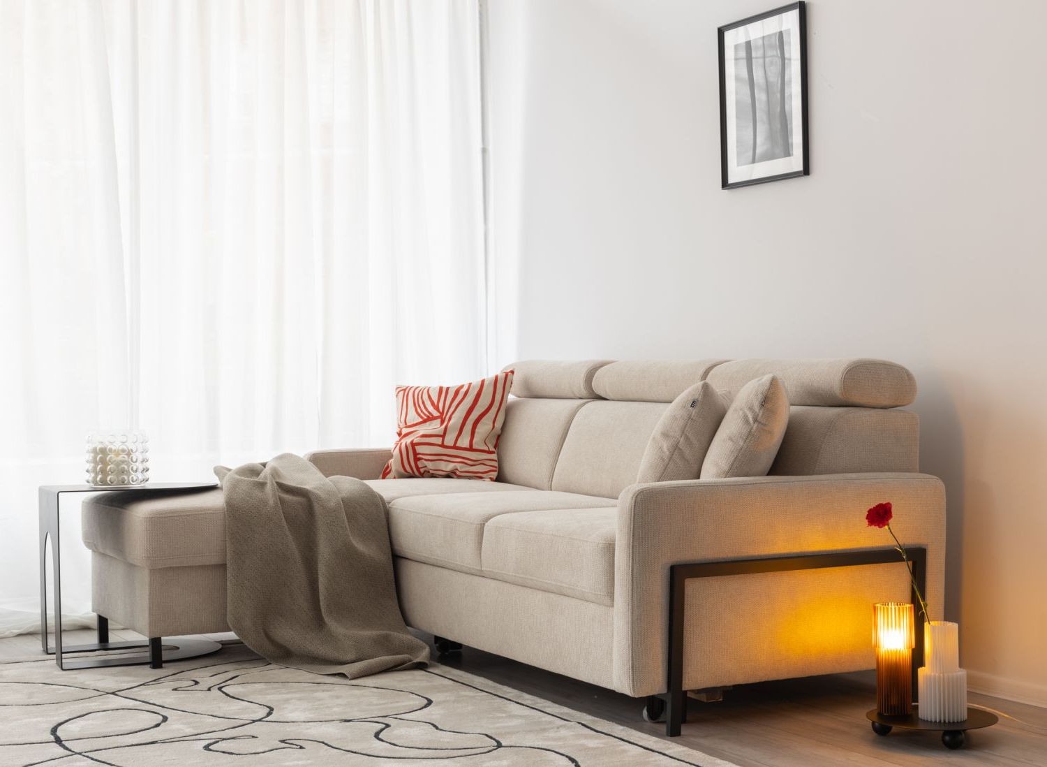 Narożnik z funkcją spania, Loft MP Nidzica Gemma 06