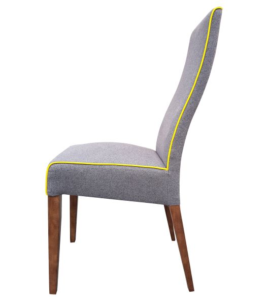 Bess z lamówką krzesło w nowoczesnym stylu wygodne do jadalni salonu nogi buk czarny