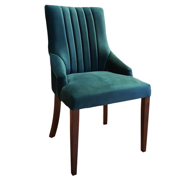 Minney krzesło przeszywane pionowo oparcie nogi dąb natura do jadalni w nowoczesnym stylu