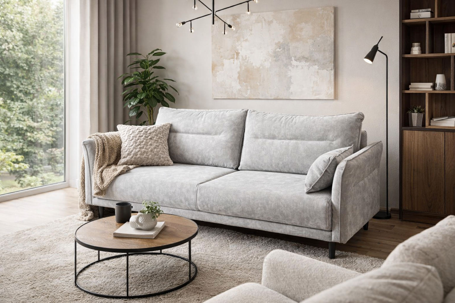 Sofa Capri z funkcją spania i pojemnikiem na pościel 