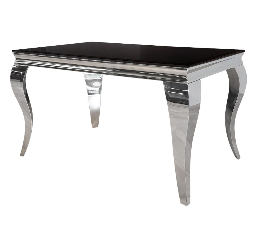 Ława stolik kawowy end 100x60 czarny Glamour Silver t 780 w kolorze srebrnym