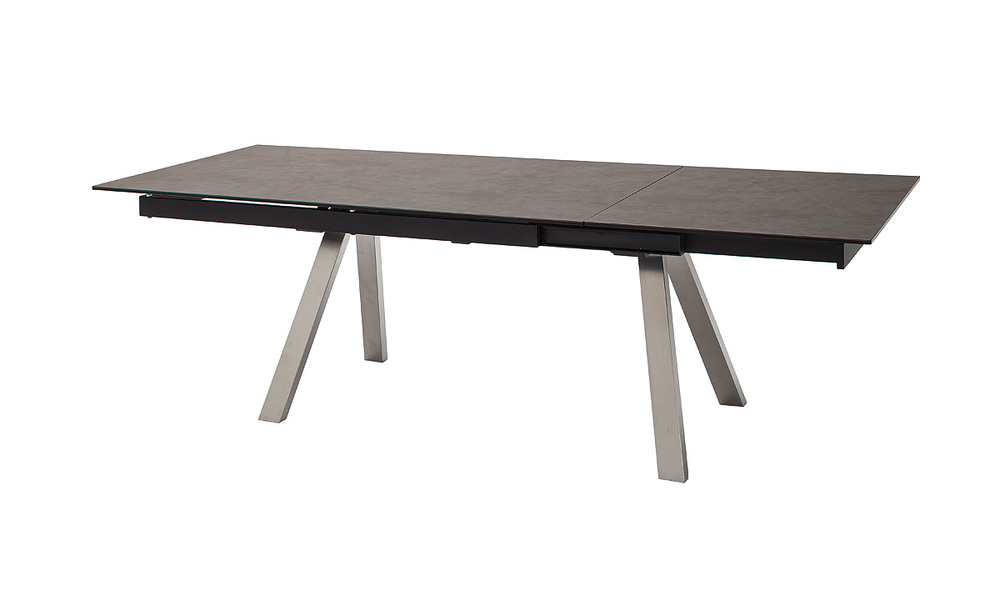 Stół rozkładany Tobago TO18EGAN szkło + ceramika antracyt 160(260)x95cm stal