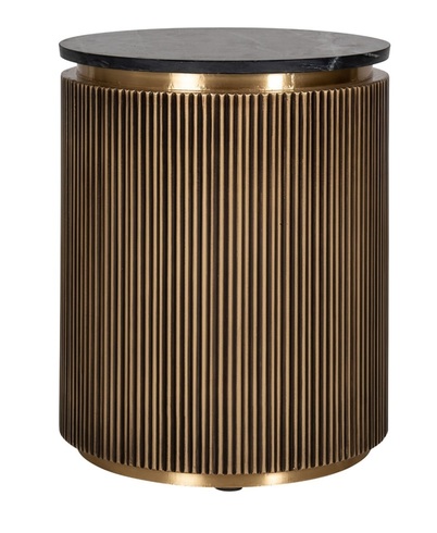 Stolik kawowy śr.50 cm Ironville 7573 Richmond Interiors złoty z marmurowym blatem