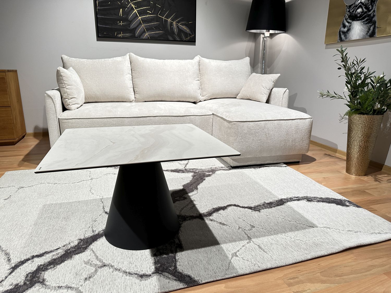 Stolik kawowy spiek kwarcowy Imperio 73x73cm 