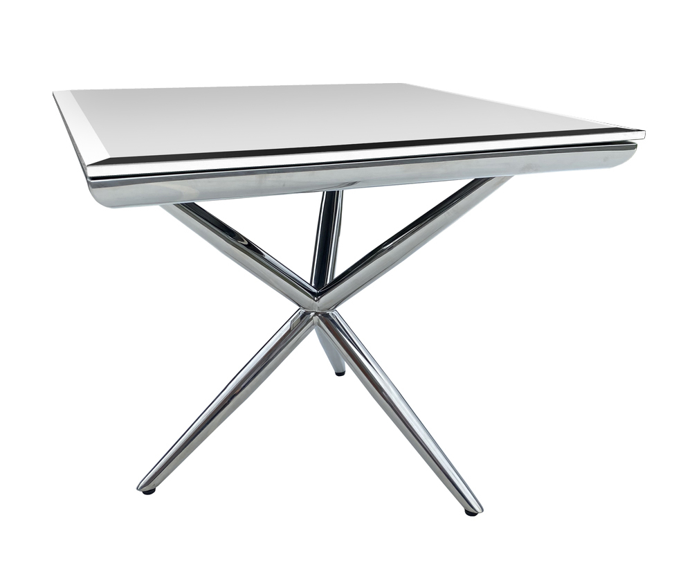 Ława stolik kawowy 60x60cm biały Glamour Silver P-103