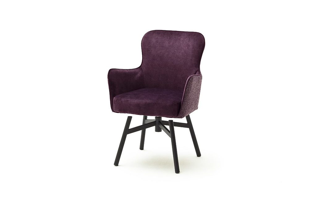 Krzesło Sheffield z obrotowym siedziskiem 360° nogi czarne sprężyny kieszeniowe