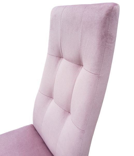 Bess krzesło pikowane w nowoczesnym stylu wygodne z wysokim oparciem nogi dąb natura