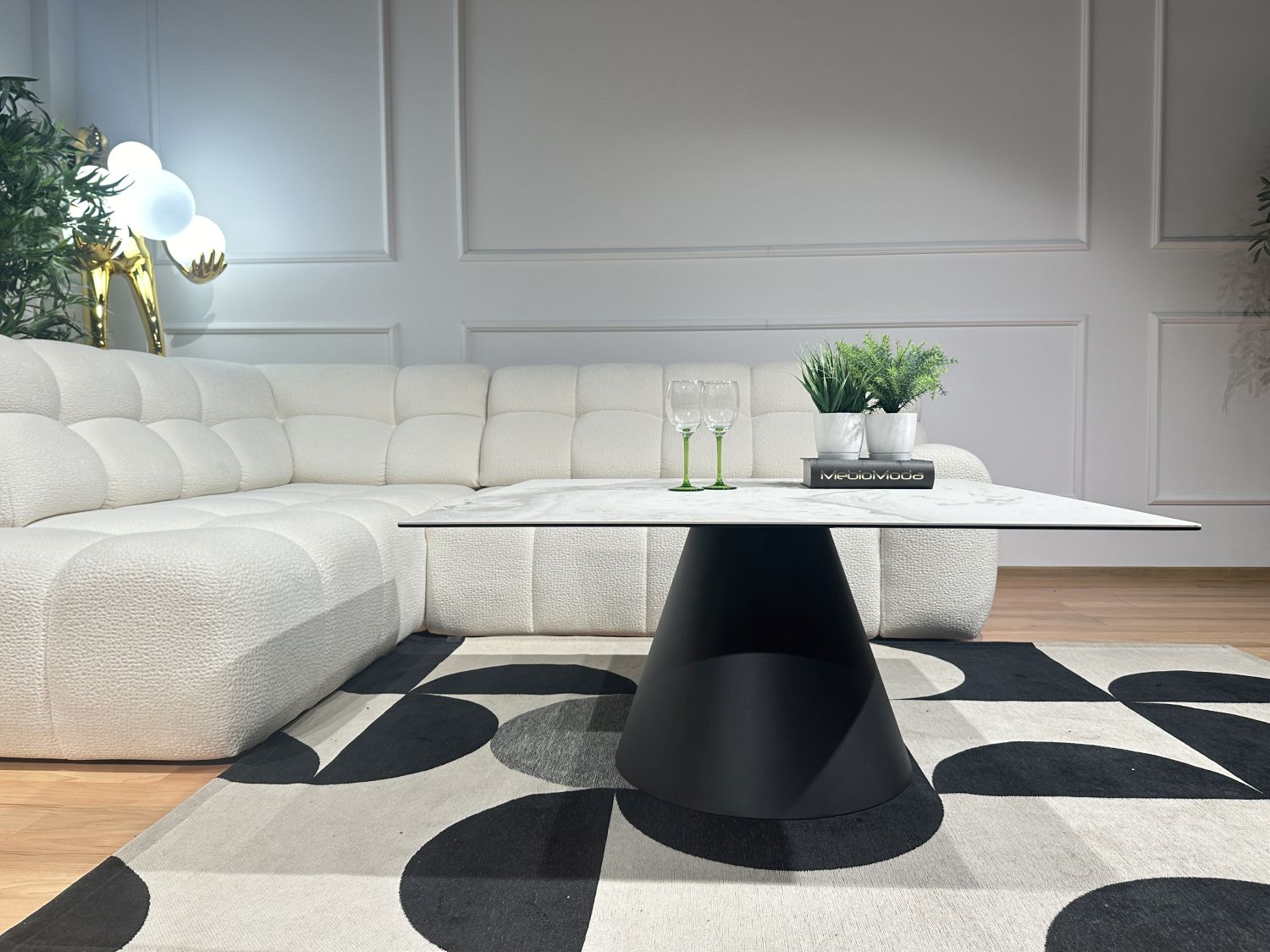 Stolik kawowy spiek kwarcowy Imperio 100x100cm