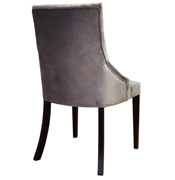 Minne krzesło z pikowanym oparciem w nowoczesnym stylu glamour do jadalni nogi dąb natura