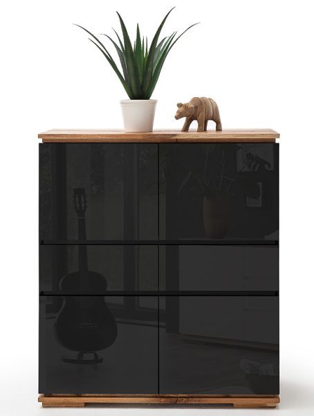 Komoda Wysoka 48448AS z kolekcji Chiaro czarny połysk