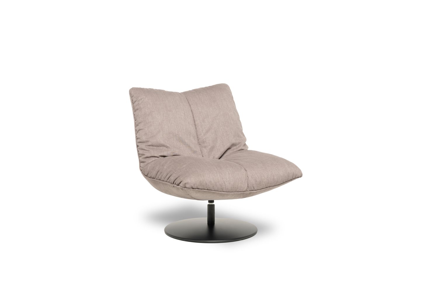 Fotel obrotowy Softie Designwerk od Minimax Sofa przytulny na metalowej podstawie typu talerz Fotel obrotowy Softie Designwerk od Minimax Sofa przytulny na metalowej podstawie typu talerz