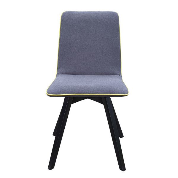 Olimp z lamówką,nowoczesne krzesło tapicerowane na krzyżaku nogi buk czarny