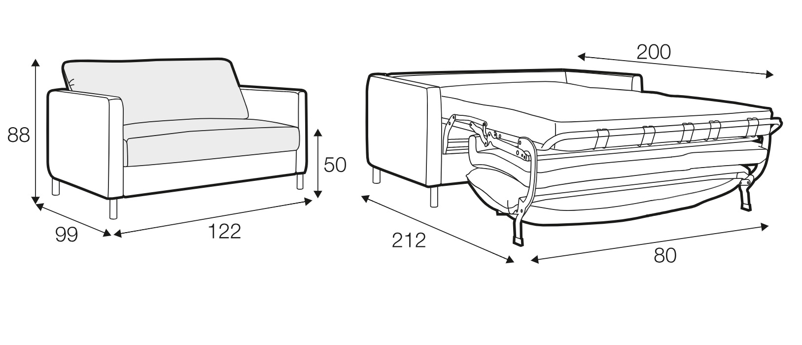 Mini Sofa / fotel  Felix ze stelażem włoskim Sits