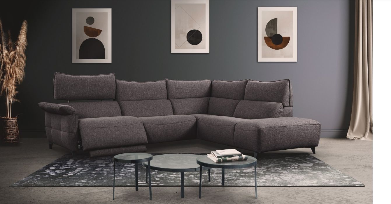 Narożnik Challenger z funkcją relaks elektryczną Stella