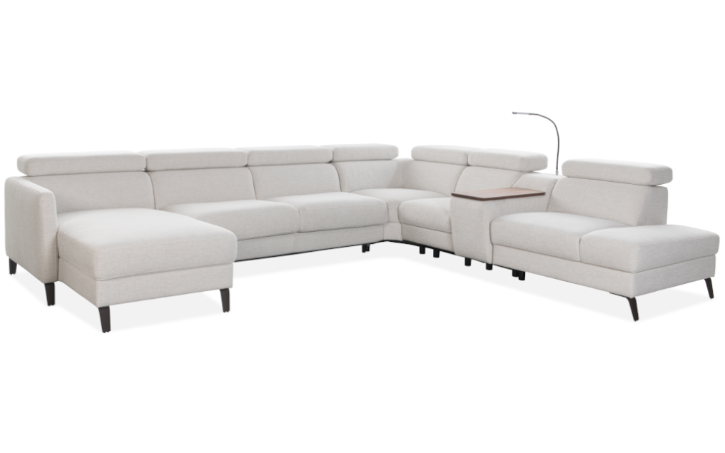Narożnik Tulipano z funkcją spania pojemnikiem na pościel Sofa Tulipano ze stelażem włoskim z barkiem Vero