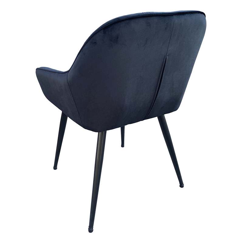 Krzesło pikowane Indiana 9051-77 czarny velvet z czarnymi nogami