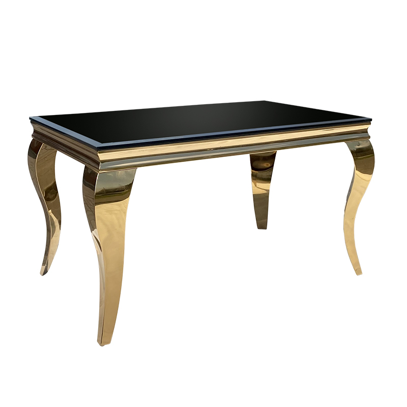 Ława stolik kawowy t 780 100x60 czarny Glamour Gold stal szlachetna w kolorze złotym
