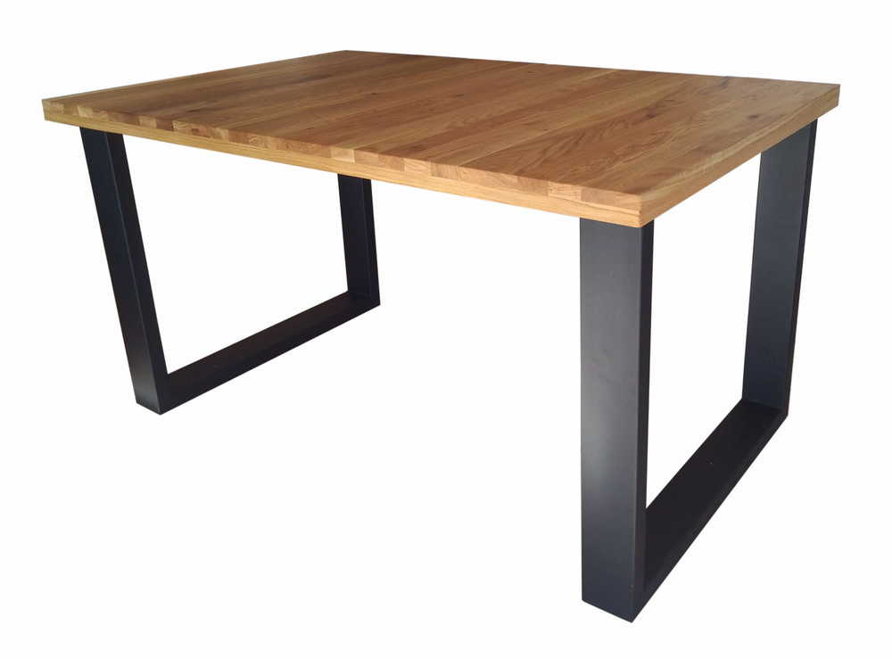 Stół Falko 180x90cm rozkładany + 2x40 cm Lity Dąb z metalem