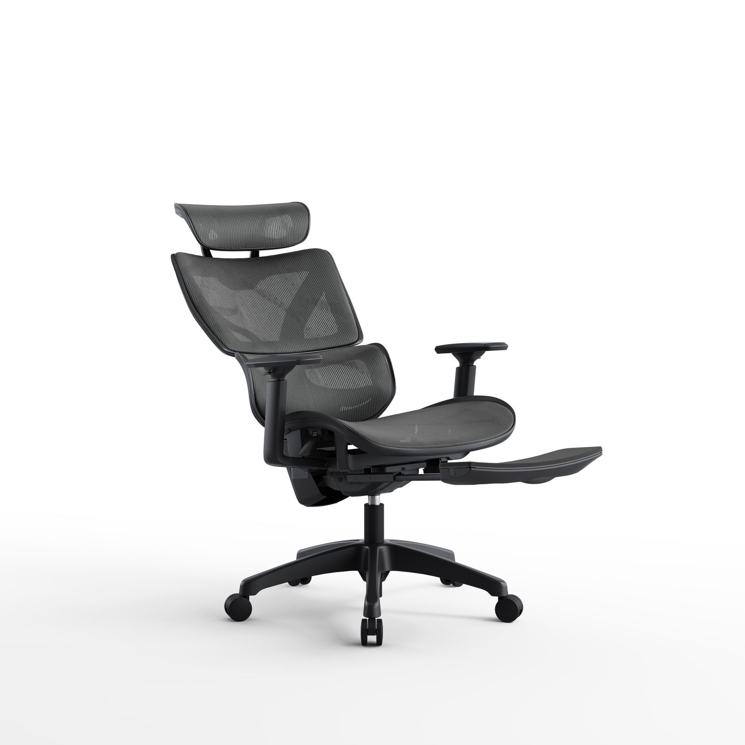 Fotel ergonomiczny z podnóżkiem Elton