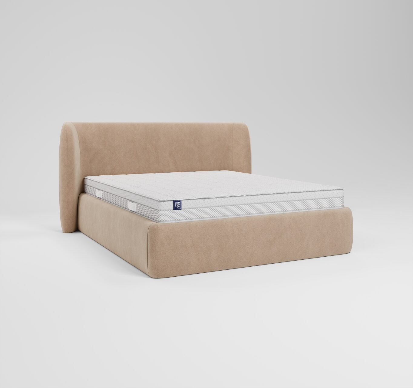 Łóżko Solio z pojemnikiem i stelażem 140, 160 ,180x200 od Comforteo 
