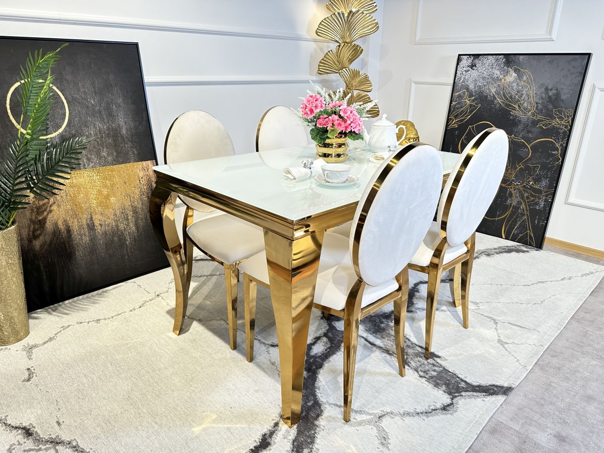 Nowoczesny stół Glamour T 780 - GOLD ludwik salon w kolorze złotym