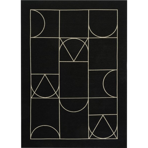 Dywan Signet Black 160X230, 200x300 Carpet Decor Art Deco Collection
