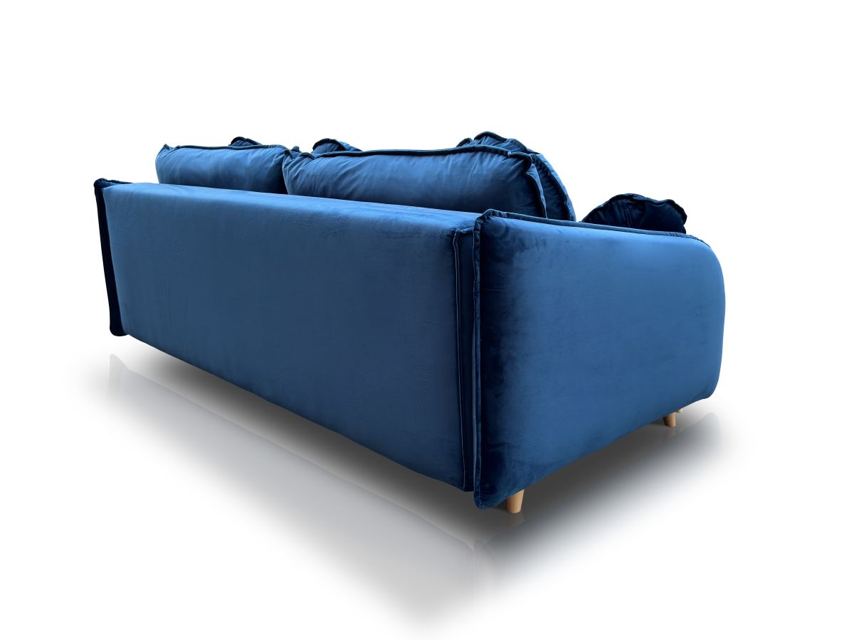 Louis okrągłe poduszki kanapa z funkcją spania, pojemnikiem i poduszkami automat DL