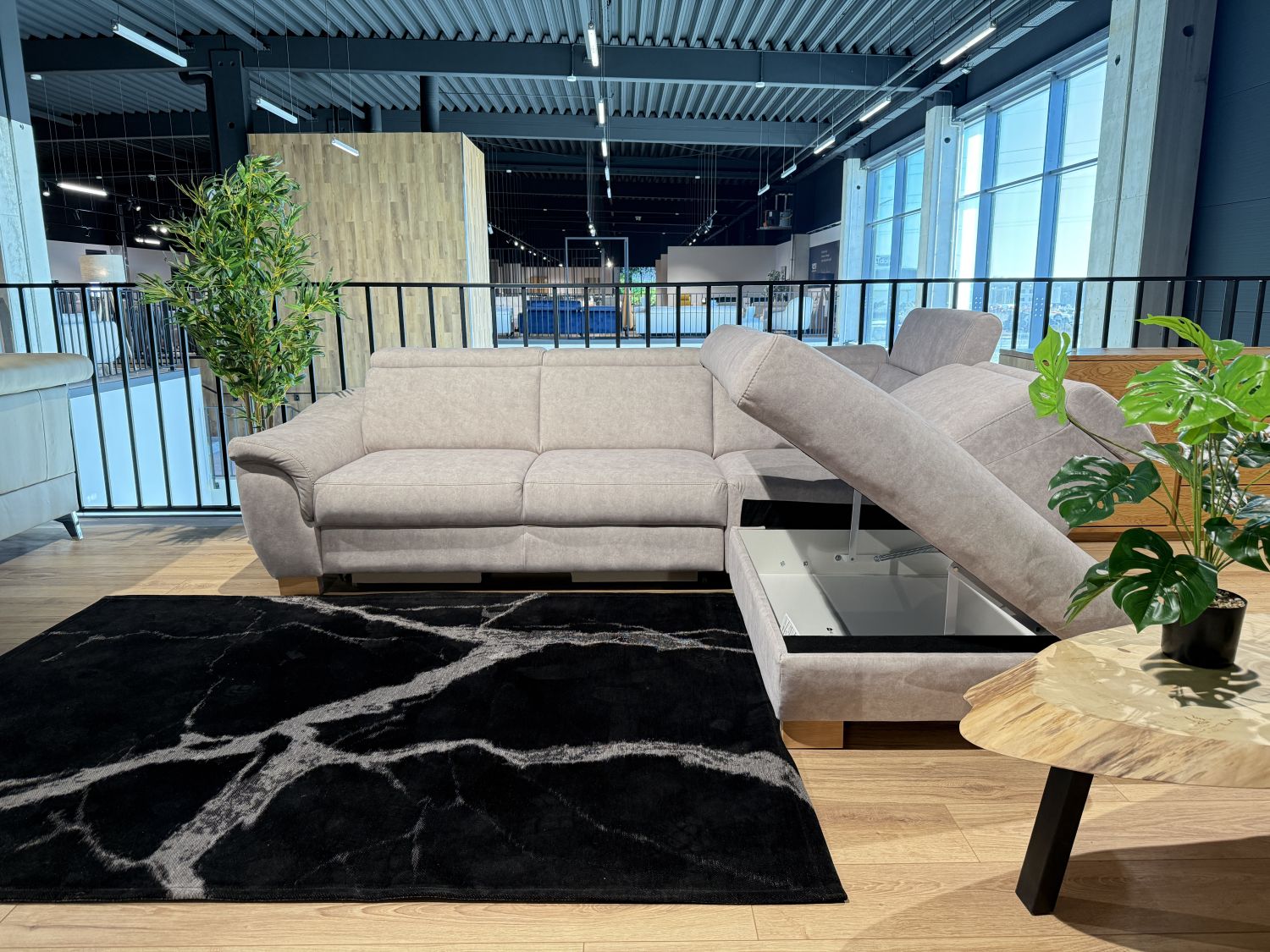 Narożnik z funkcją spania Trend Des Sofa Line 2,5F-E-1HT/BK