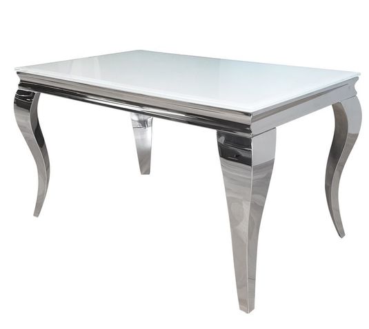 Ława stolik kawowy 100x60 biały Glamour Silver t 780 w kolorze srebrnym
