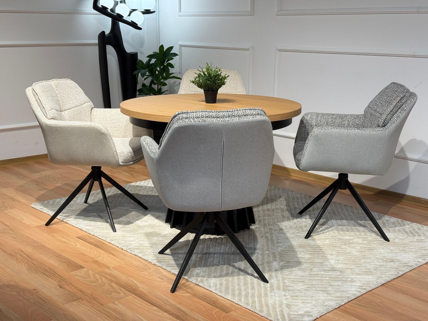 Krzesło obrotowe 360° Linea Silencio 86/mohair 151