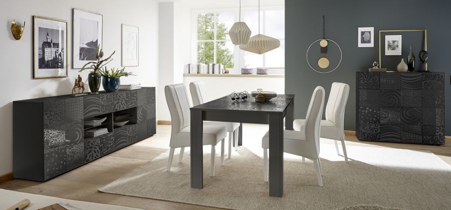 Komoda 2D4S Lakier Antracyt Połysk MIRO 202383-08