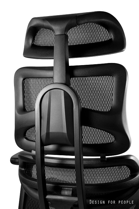 Fotel ergonomiczny Ergotech siatka czarna CM-B137A -4