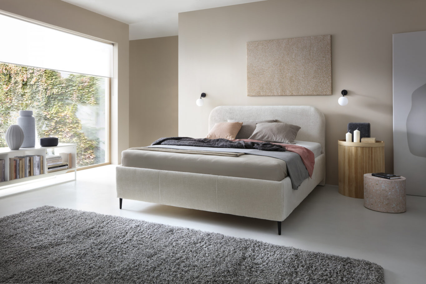 Łóżko Bendi z pojemnikiem i stelażem 140, 160 ,180x200 od Comforteo 