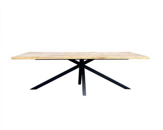 Stół Classic 180x100 dąb lity podstawa typu gwiazda krawędź naturalna na wymiar