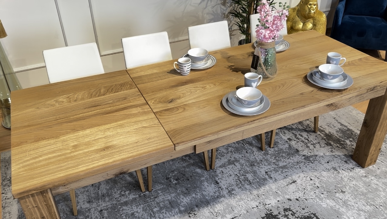 Stół Estesso 160x90 rozkładany +70 cm Lite drewno Dębowe