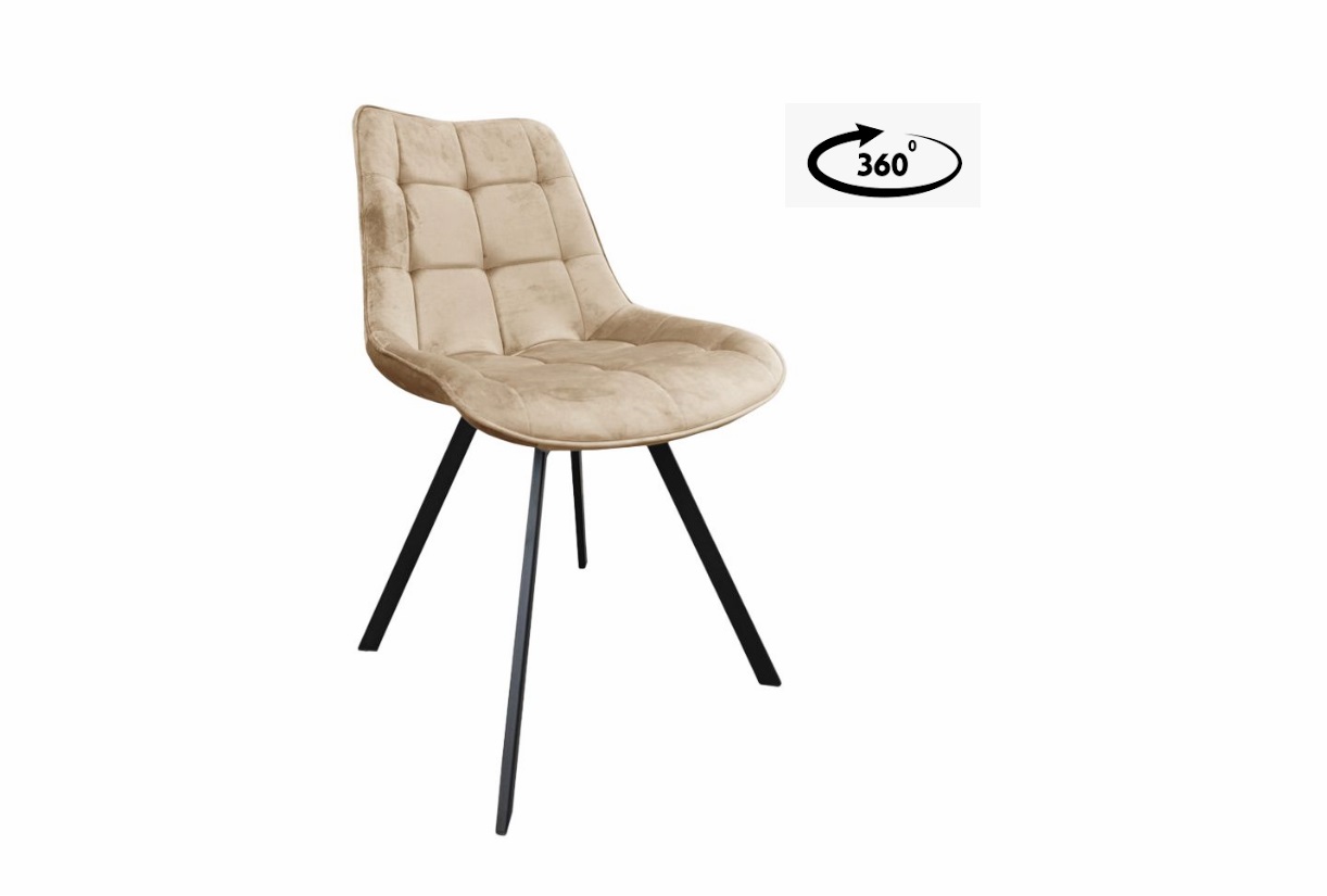 Krzesło Lapo 21137 obrotowe 360 st Kwadrat w stylu loftowym tkanina Cloud 03