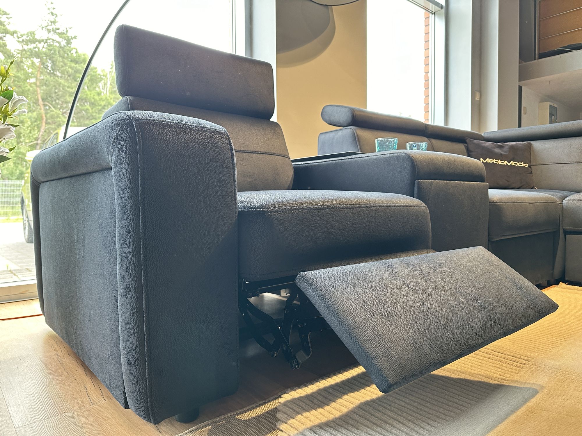 Narożnik rozkładany,  z barkiem Basic Ideal sofa