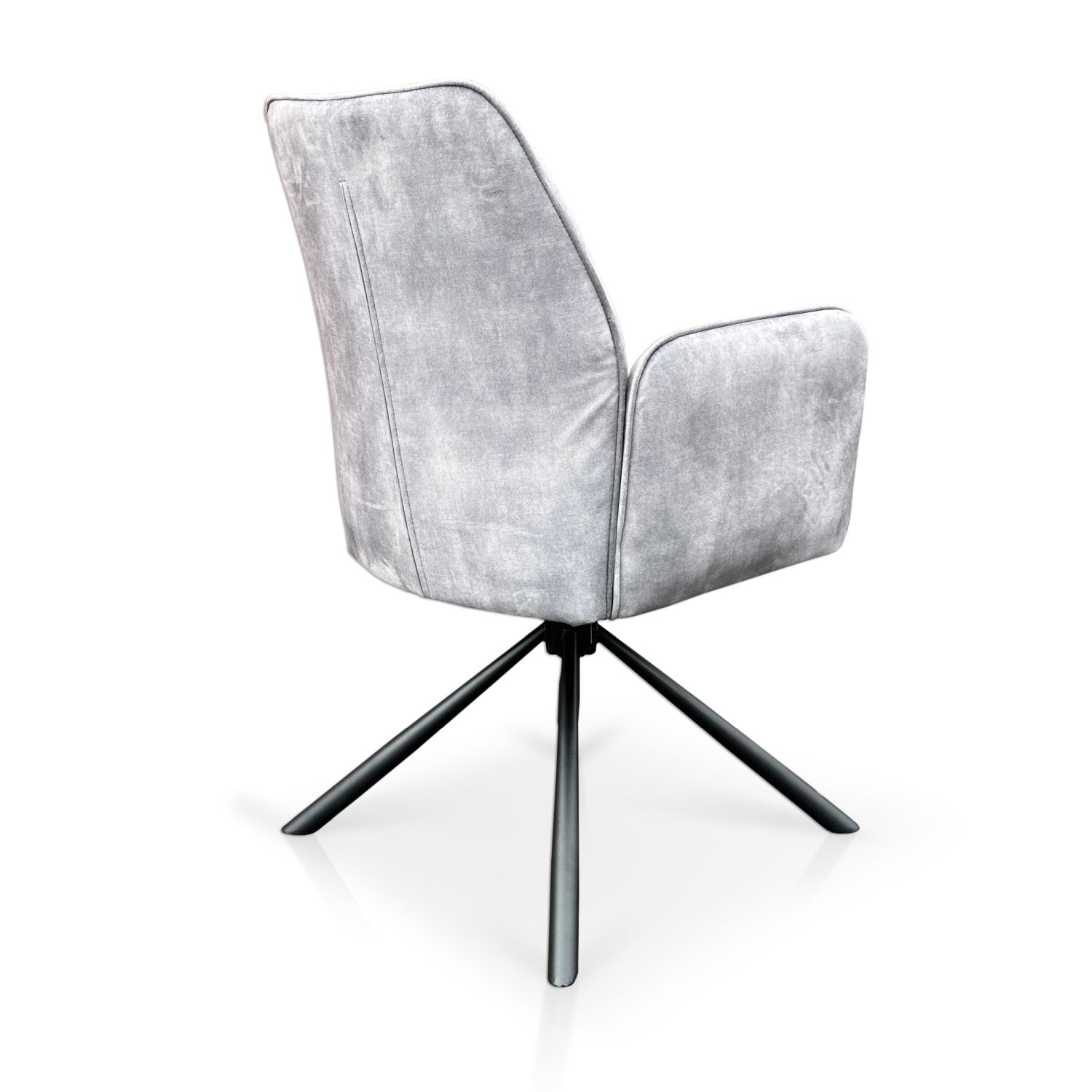 Krzesło obrotowe Otto z podłokietnikami jasno szare 09B w nowoczesnym stylu do jadalni salonu