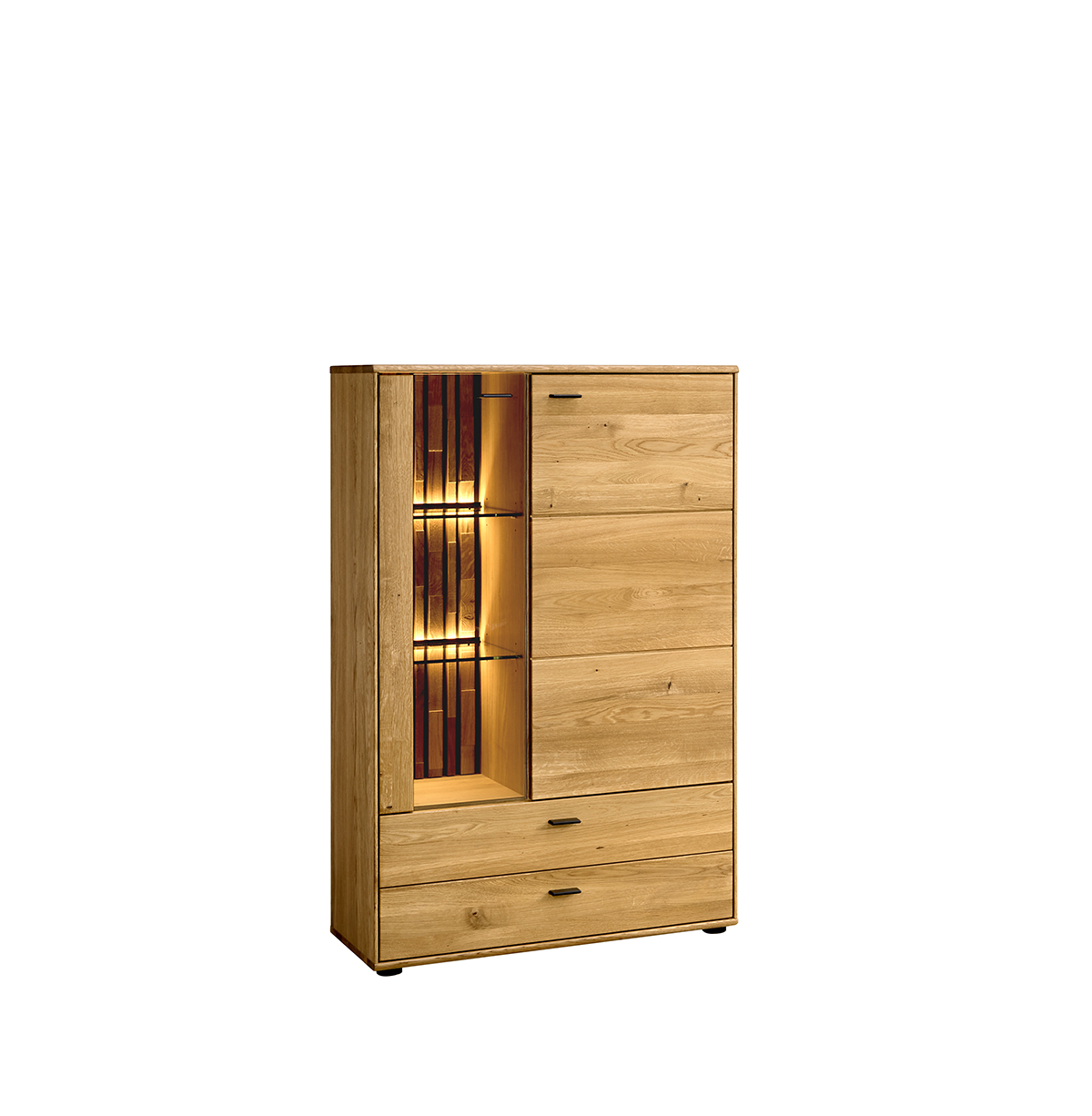 Komoda typ 45 Tramonto Dekort dąb natura lite drewno do salonu