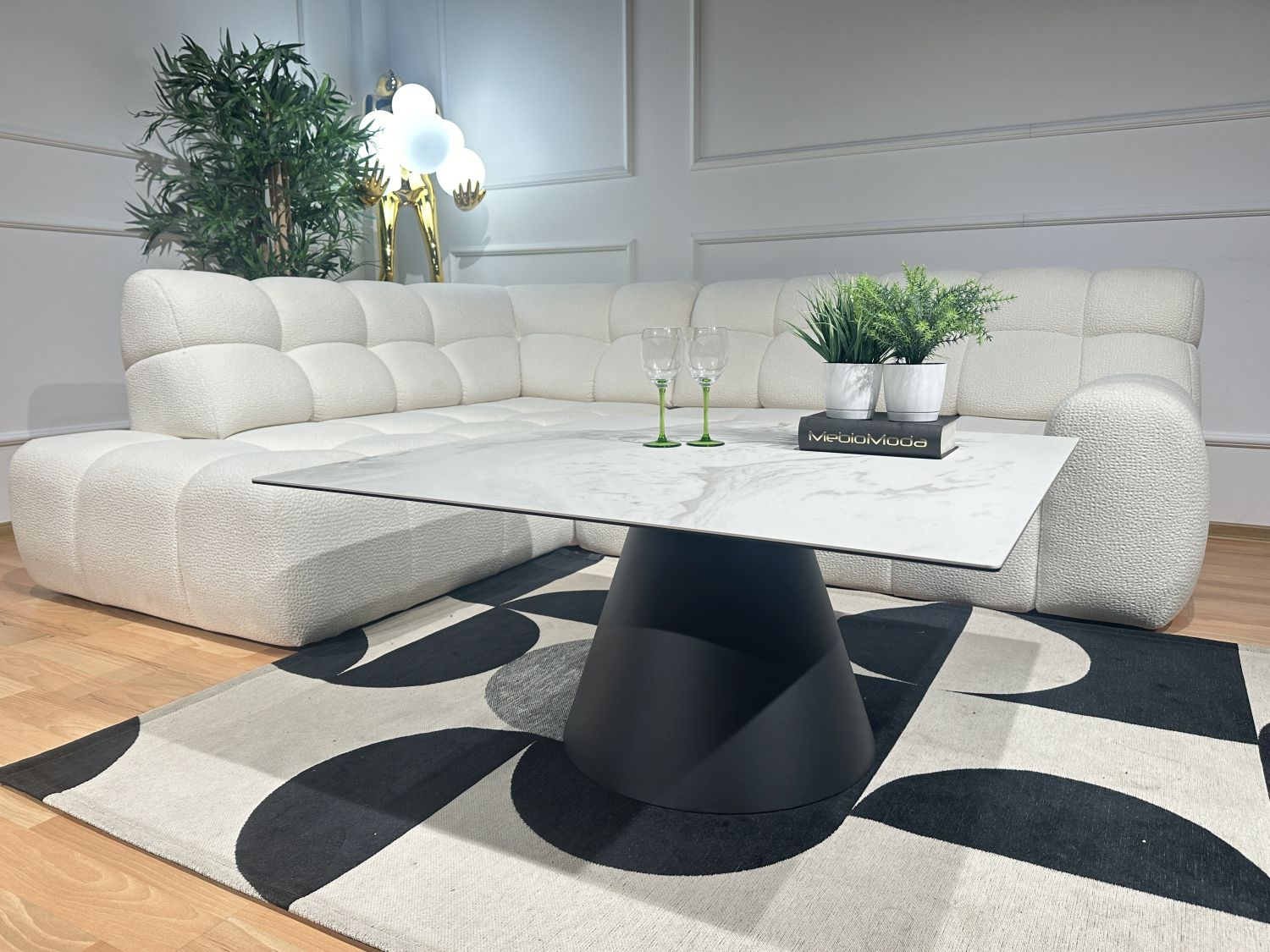 Stolik kawowy spiek kwarcowy Imperio 100x100cm