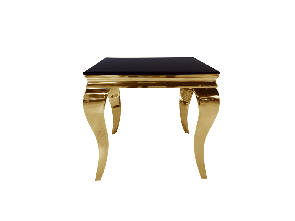 Ława stolik kawowy t 780 60x60 czarny Glamour  Gold stal szlachetna w kolorze złotym