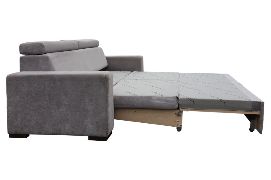 Otto 3R sofa rozkładana z pojemnikiem z regulowanymi zagłówkami